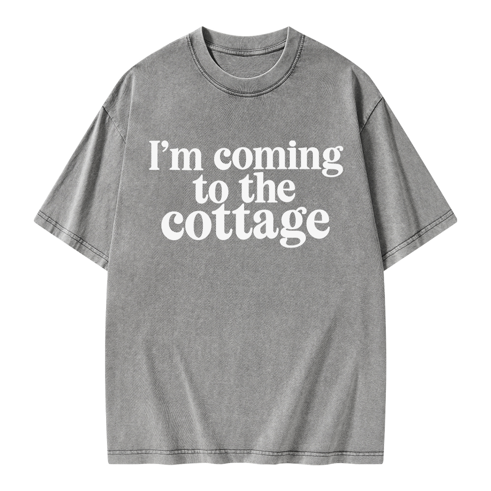 Pagewings I'm Coming To The Cottage Unisex Washed T-shirt