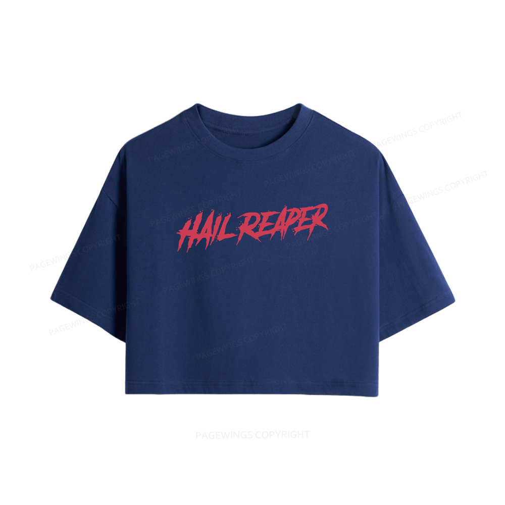 Pagewings Hail Reaper Women Crop Tops