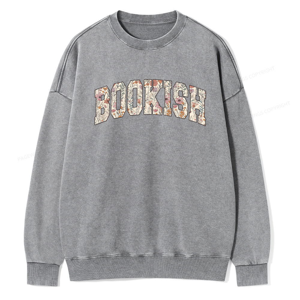 Pagewings Bookish Unisex Washed Sweatshirt