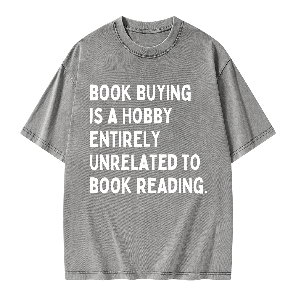 Pagewings Book Buying Is A Hobby Unisex Washed T-shirt
