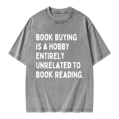 Pagewings Book Buying Is A Hobby Unisex Washed T-shirt