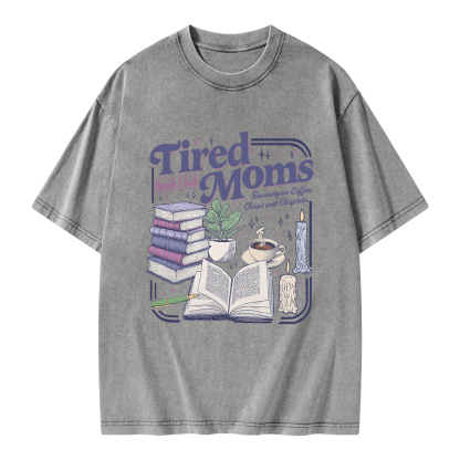 Pagewings Tired Moms Book Club Unisex Washed T-shirt
