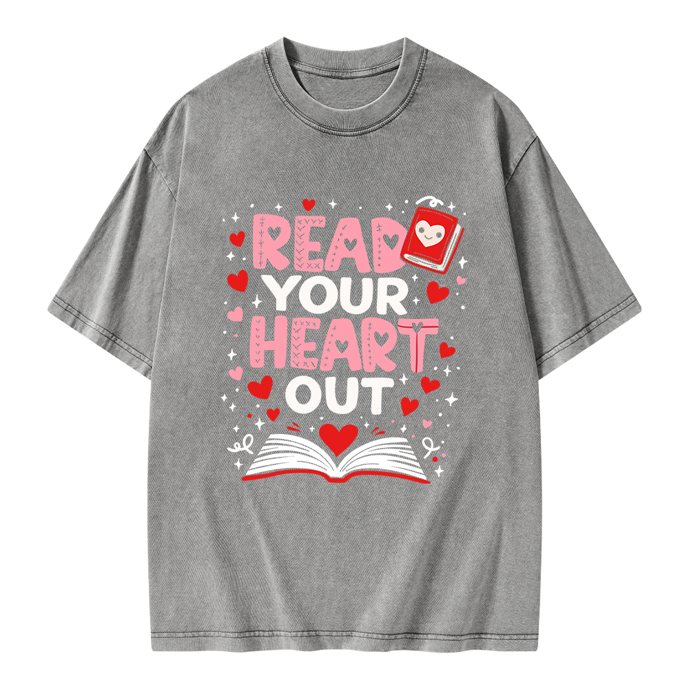 Pagewings Read Your Heart Out Valentine Unisex Washed T-shirt