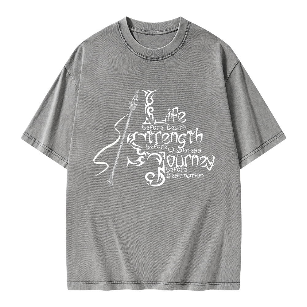 Pagewings Life Before Death Unisex Washed T-shirt