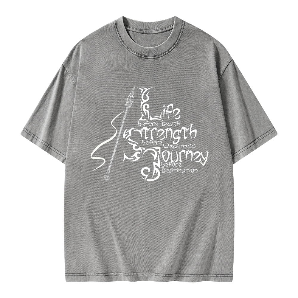 Pagewings Life Before Death Unisex Washed T-shirt