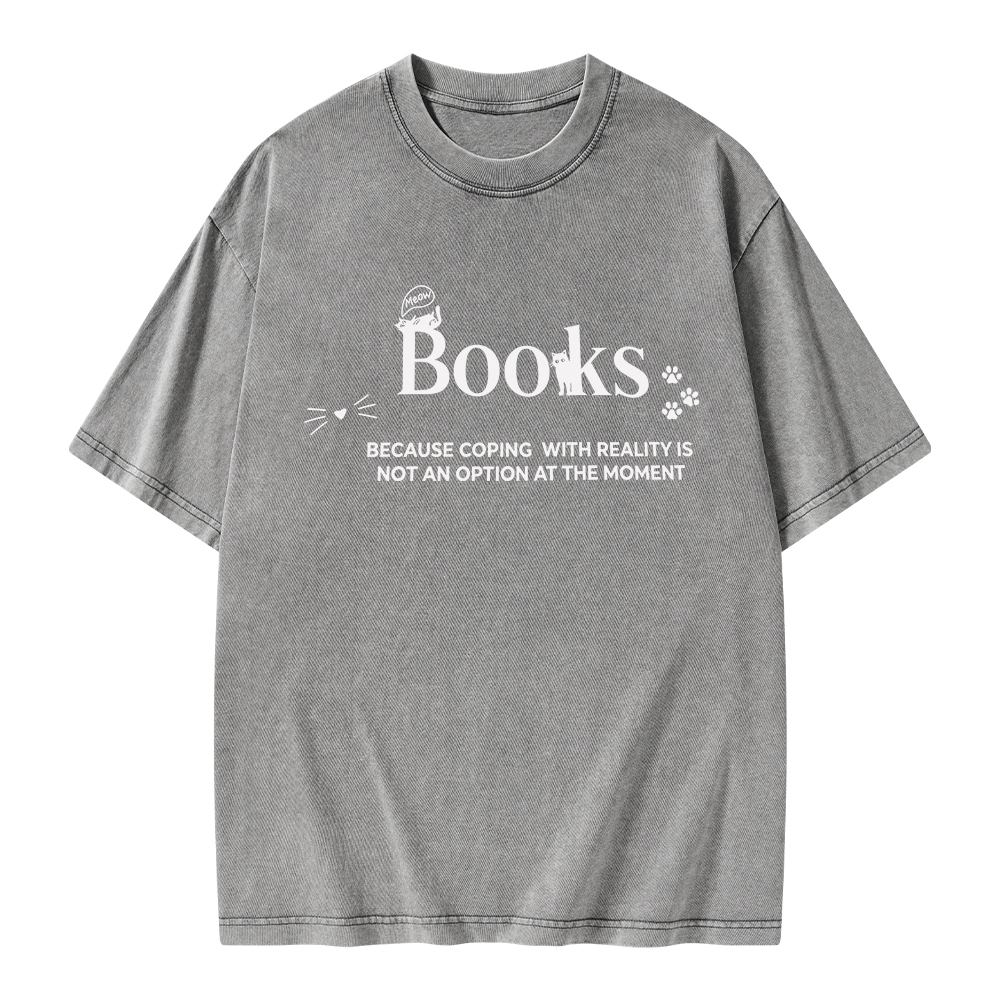 Pagewings Valentines Day Because Reality Is Not An Option Unisex Washed T-shirt