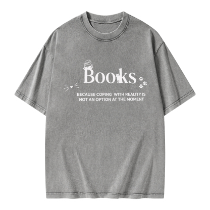 Pagewings Valentines Day Because Reality Is Not An Option Unisex Washed T-shirt