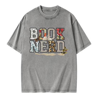 Pagewings Book Nerd Unisex Washed T-shirt