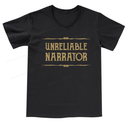 Pagewings Unreliable Narrator V-neck T-shirt