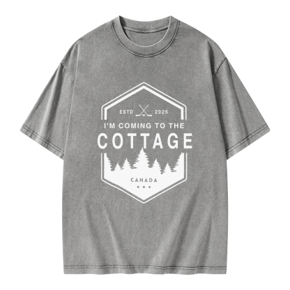 Pagewings Coming To The Cottage Unisex Washed T-shirt
