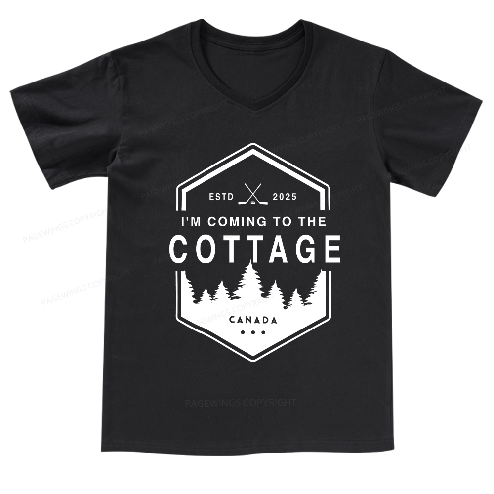 Pagewings Coming To The Cottage V-neck T-shirt