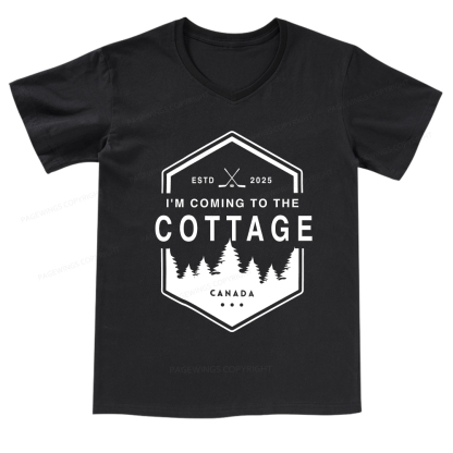 Pagewings Coming To The Cottage V-neck T-shirt