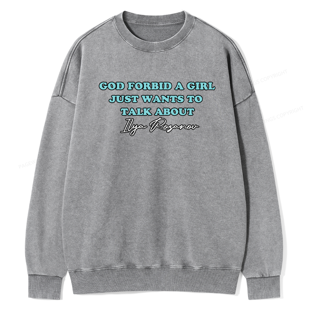 Pagewings Romance Book Lover Unisex Washed Sweatshirt