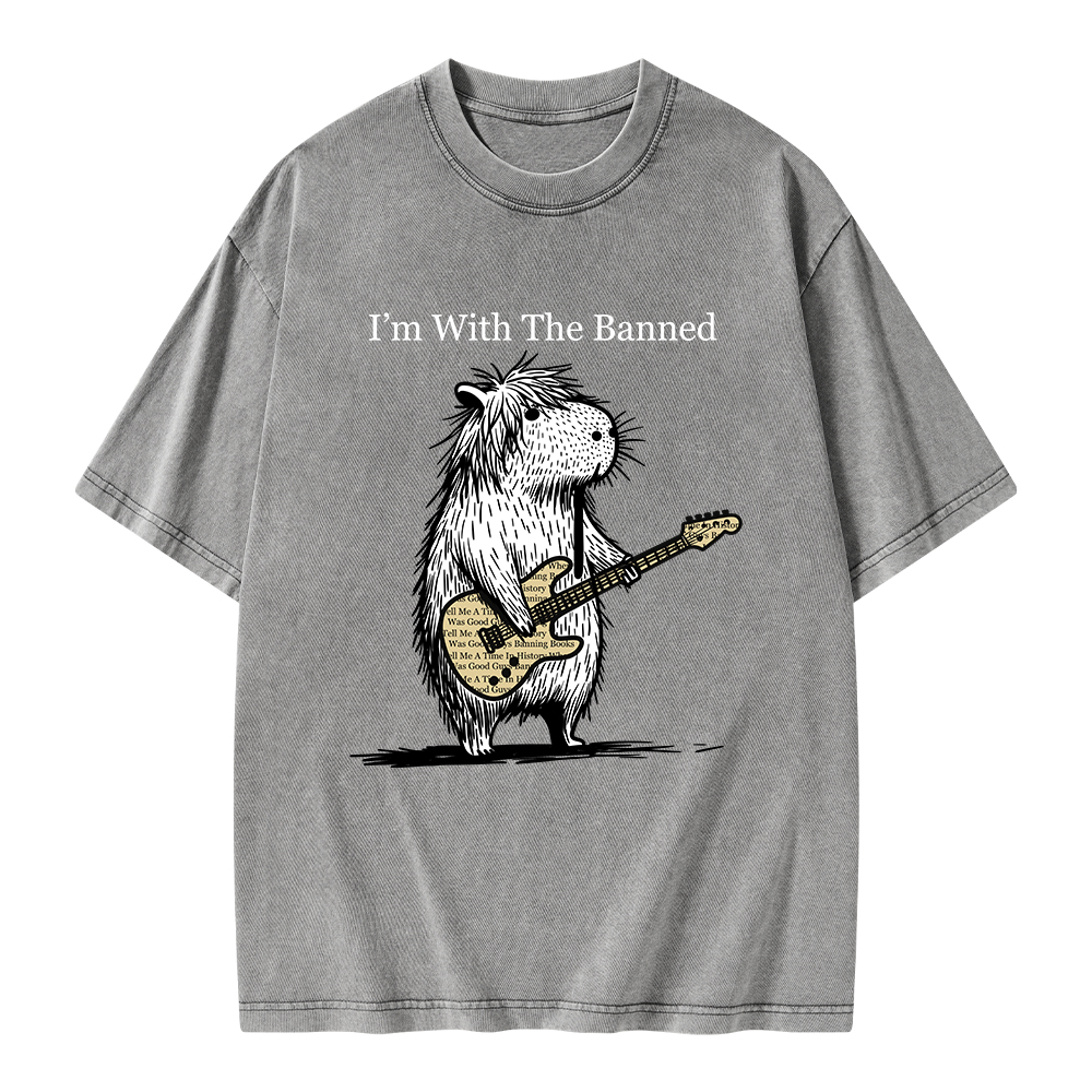 Pagewings I'm With The Banned Unisex Washed T-shirt