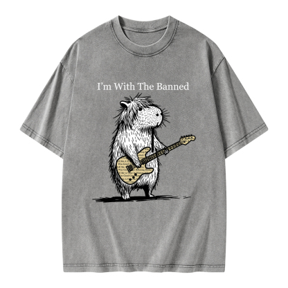 Pagewings I'm With The Banned Unisex Washed T-shirt