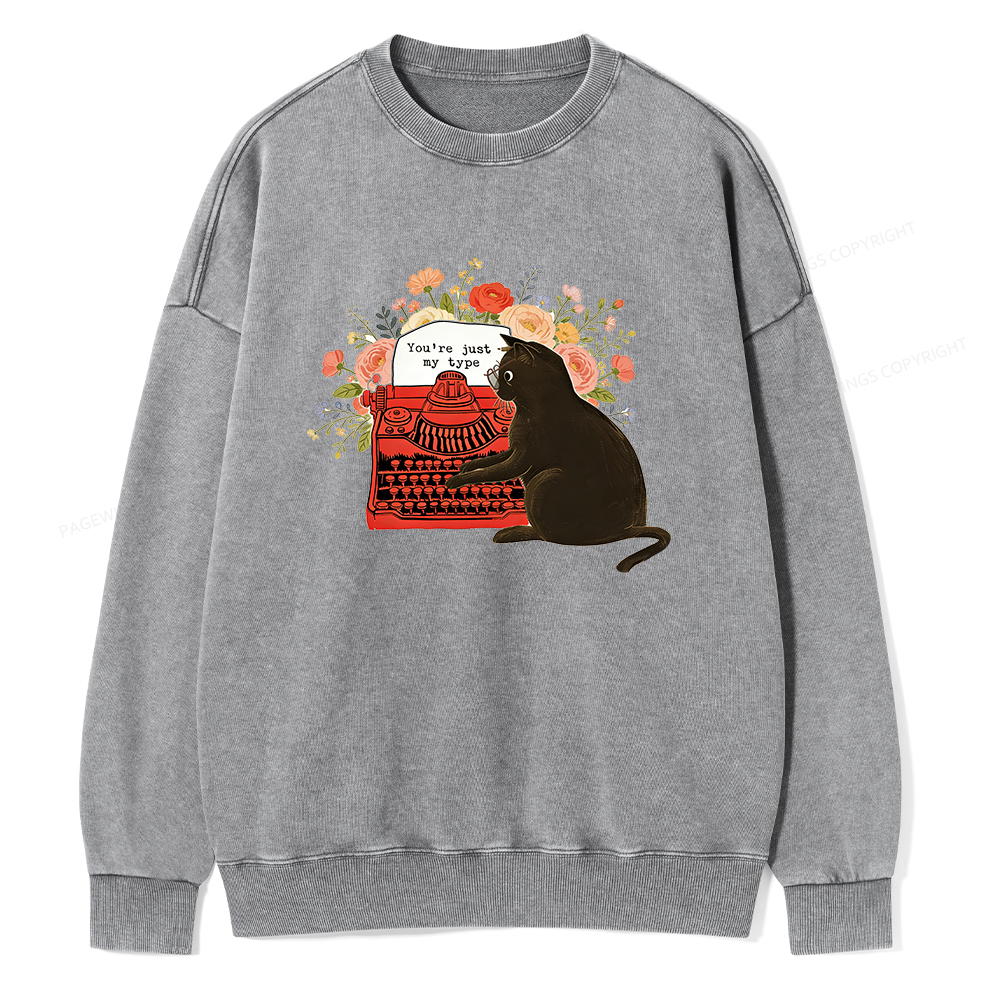 Pagewings You're Just My Type Unisex Washed Sweatshirt
