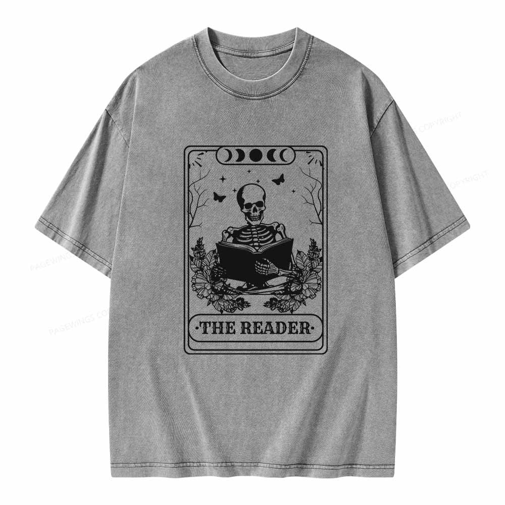 Pagewings The Reader Unisex Washed T-shirt