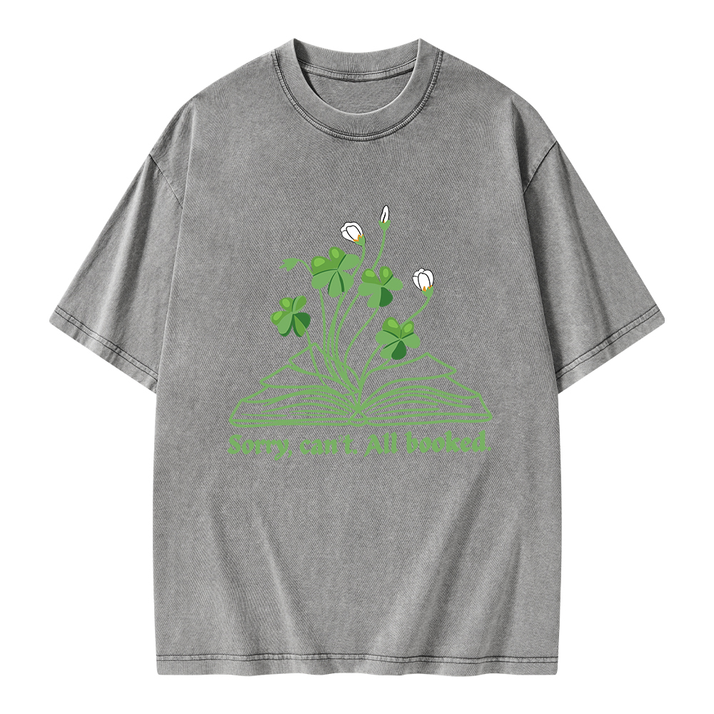 Pagewings St Patricks Day Book Lover Unisex Washed T-shirt