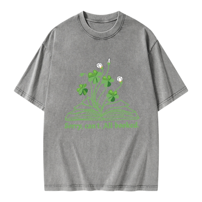Pagewings St Patricks Day Book Lover Unisex Washed T-shirt