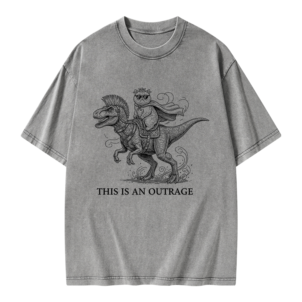 Pagewings This Is An Outrage Unisex Washed T-shirt