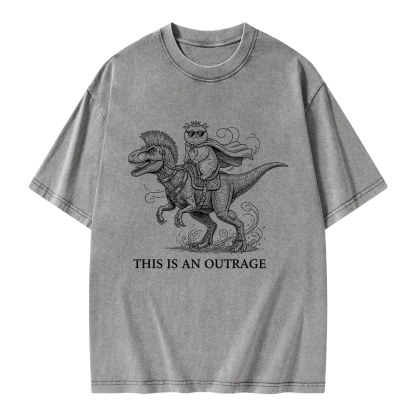 Pagewings This Is An Outrage Unisex Washed T-shirt