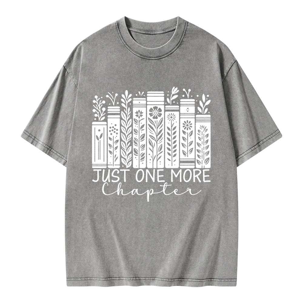 Pagewings Just One More Chapter Unisex Washed T-shirt