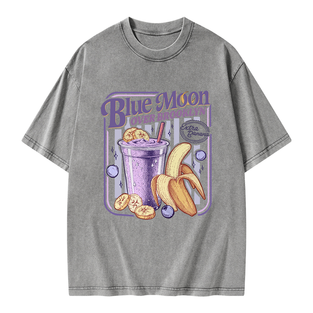 Pagewings Blue Moon Over Brooklyn Unisex Washed T-shirt