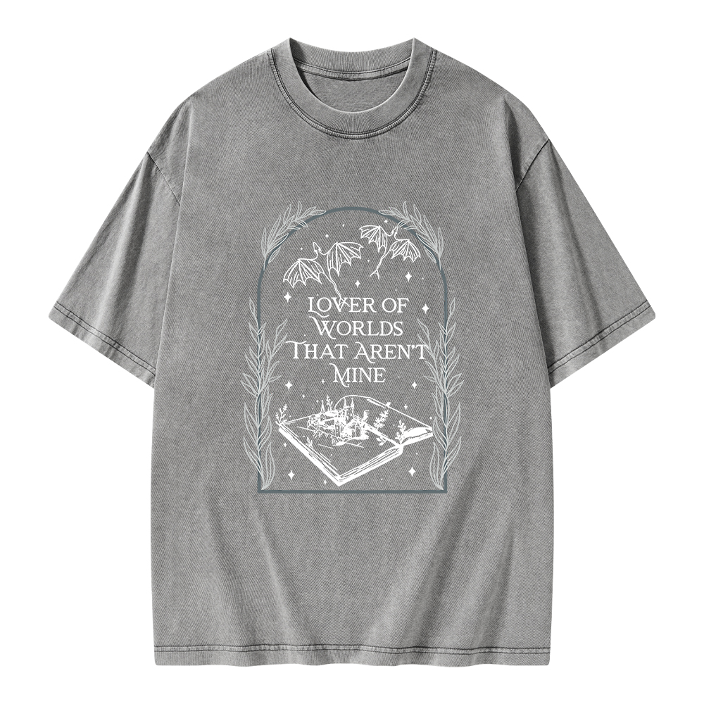 Pagewings Fantasy Reader Unisex Washed T-shirt