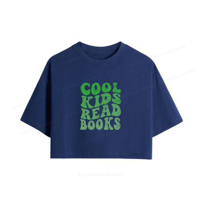 Pagewings Cool Kids Read Books Women Crop Tops