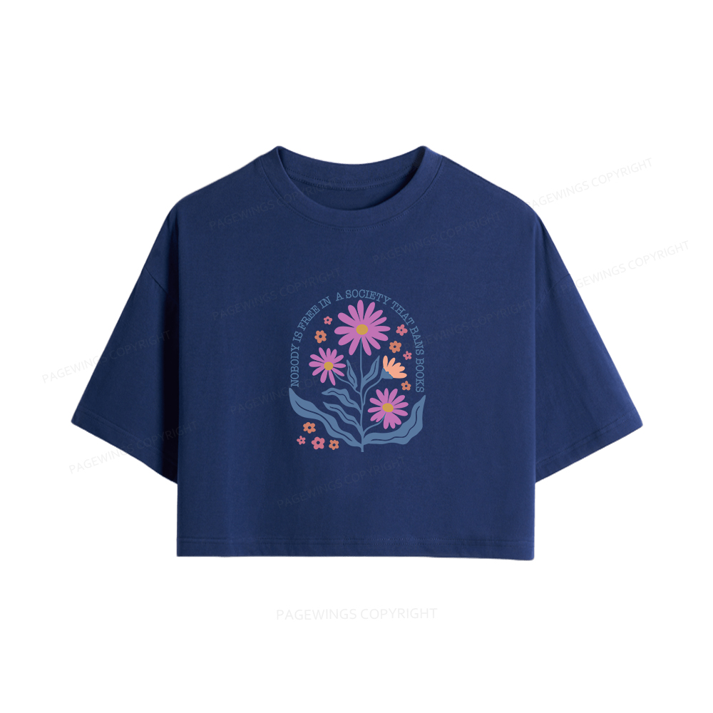 Pagewings Read Banned Books Women Crop Tops