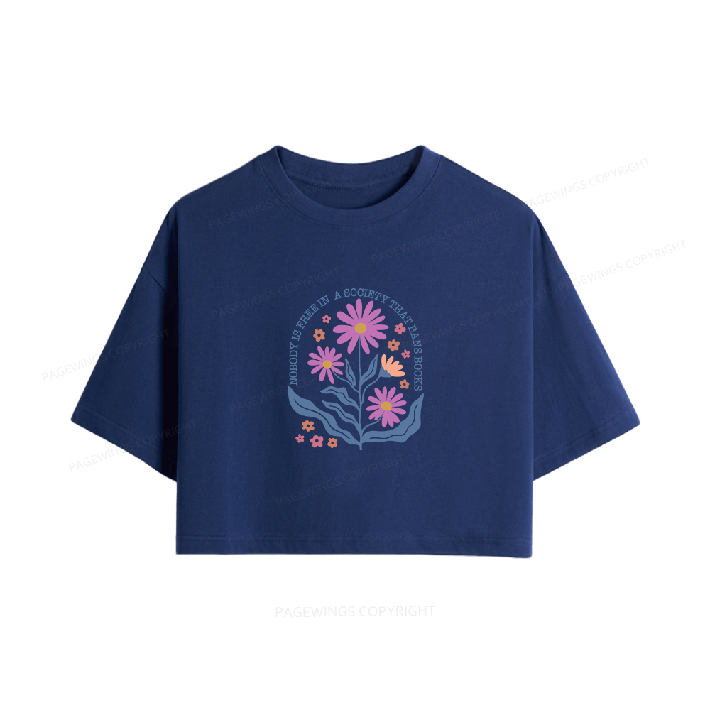 Pagewings Read Banned Books Women Crop Tops