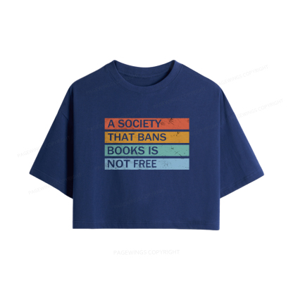 Pagewings Read Banned Books Women Crop Tops