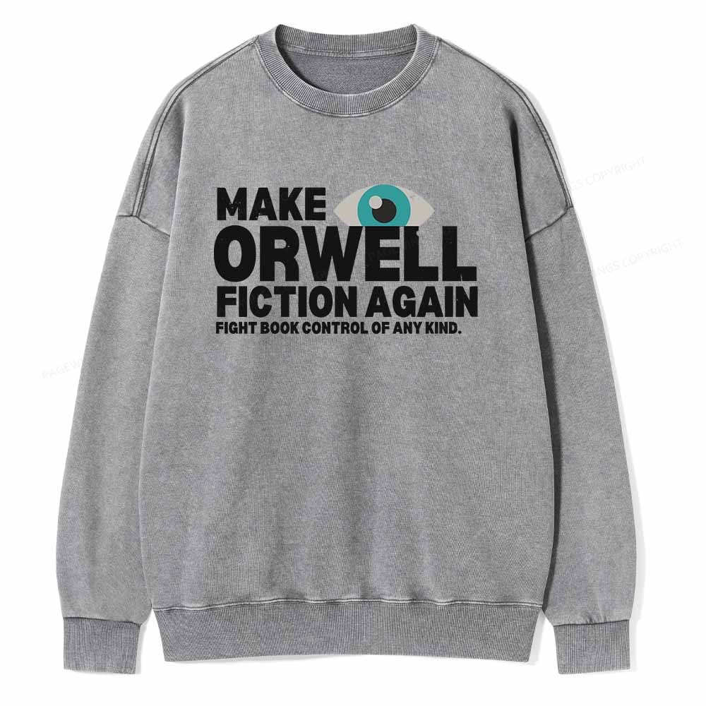 Pagewings Read Banned Books Unisex Washed Sweatshirt