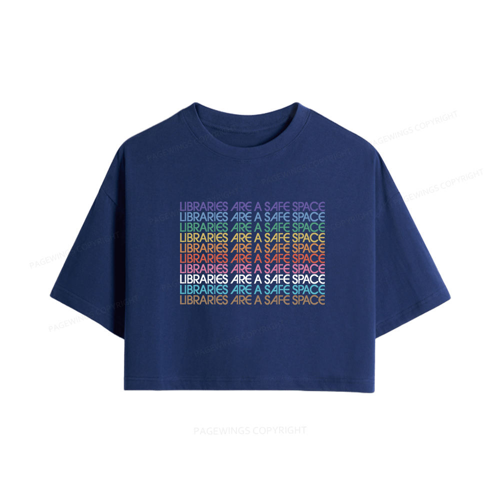 Pagewings Libraries Are For Everyone Women Crop Tops