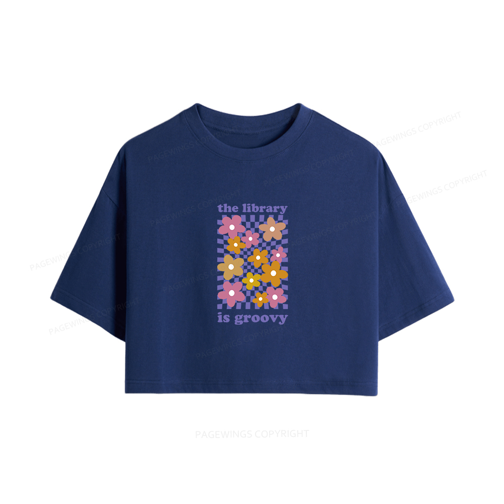 Pagewings The Library is Groovy Women Crop Tops