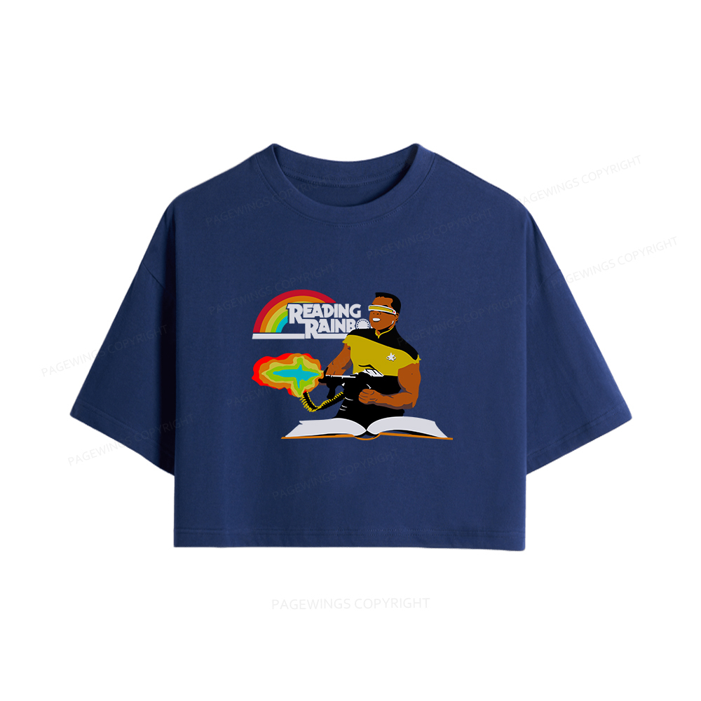 Pagewings Reading Rambo Women Crop Tops