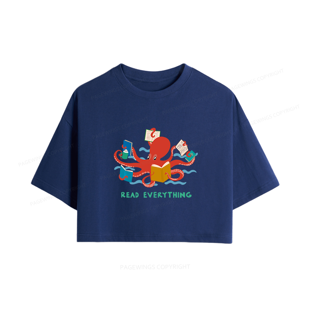 Pagewings Read Everything Women Crop Tops