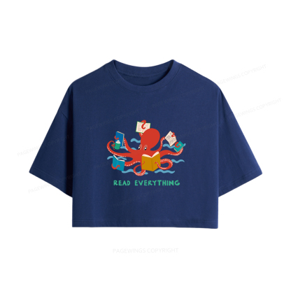 Pagewings Read Everything Women Crop Tops