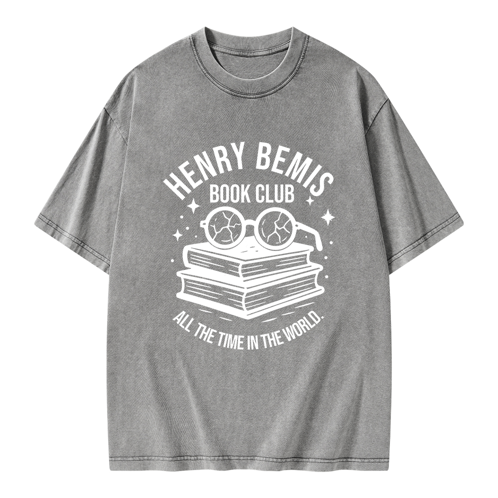 Pagewings Henry Bemis Book Club Unisex Washed T-shirt