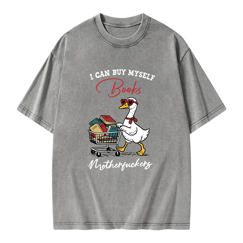 Pagewings I Can Buy Myself Books Unisex Washed T-shirt