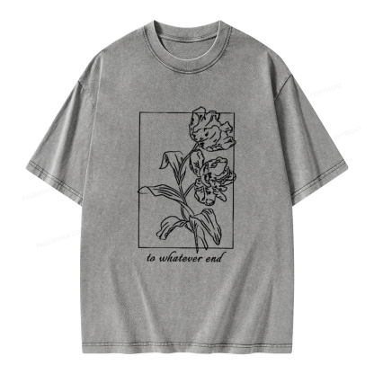 Pagewings To Whatever End t-shirt Unisex Washed T-shirt