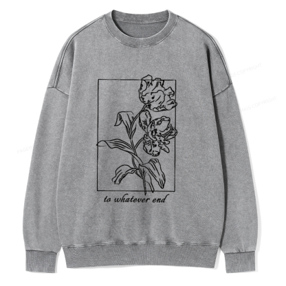 Pagewings To Whatever End t-shirt Unisex Washed Sweatshirt