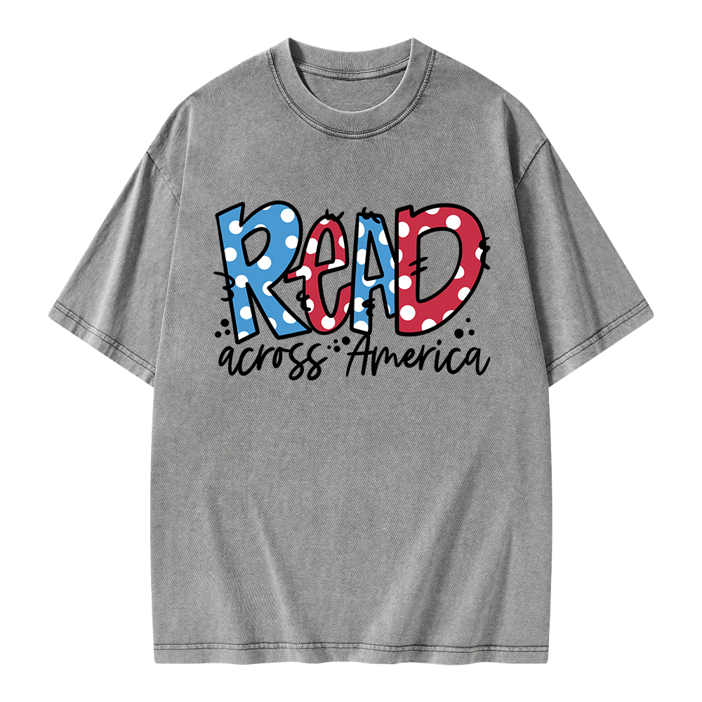 Pagewings Read Across America Unisex Washed T-shirt