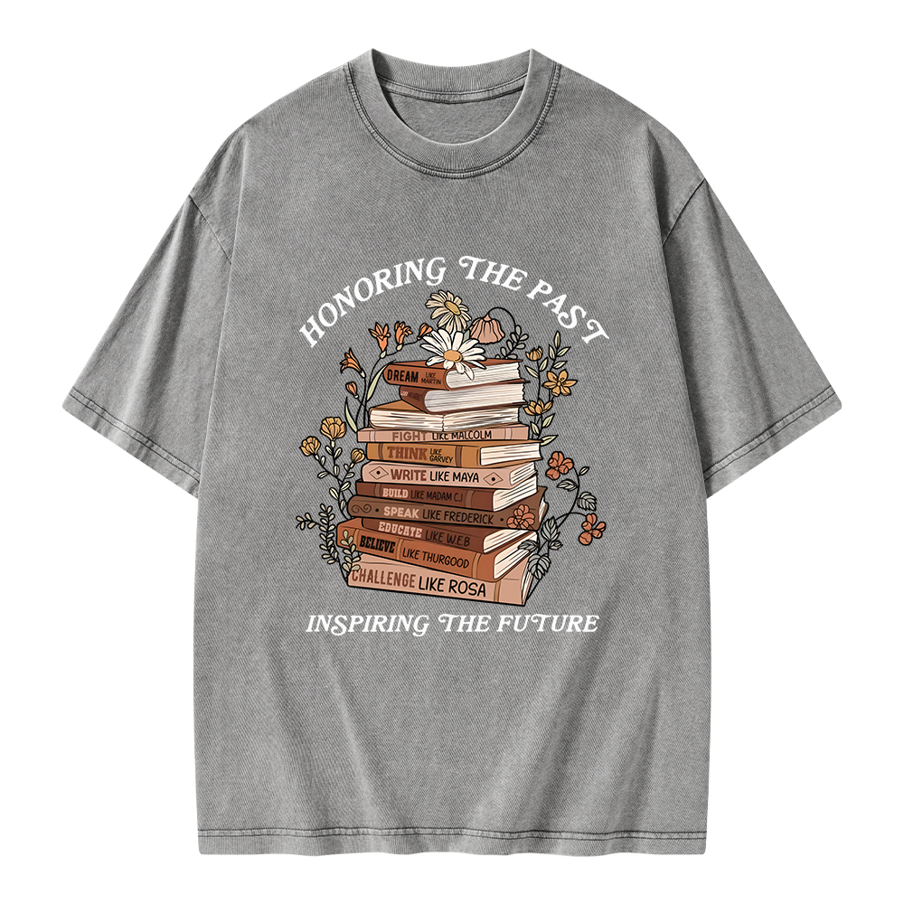Pagewings Honoring The Past Inspiring The Future Unisex Washed T-shirt