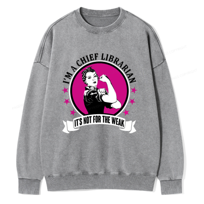 Pagewings Chief Librarian on Women's T-Shirt Unisex Washed Sweatshirt