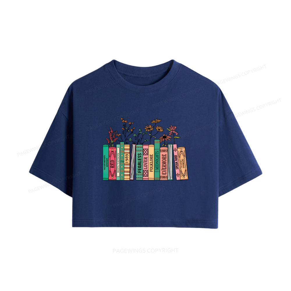 Pagewings Book Lover Women Crop Tops