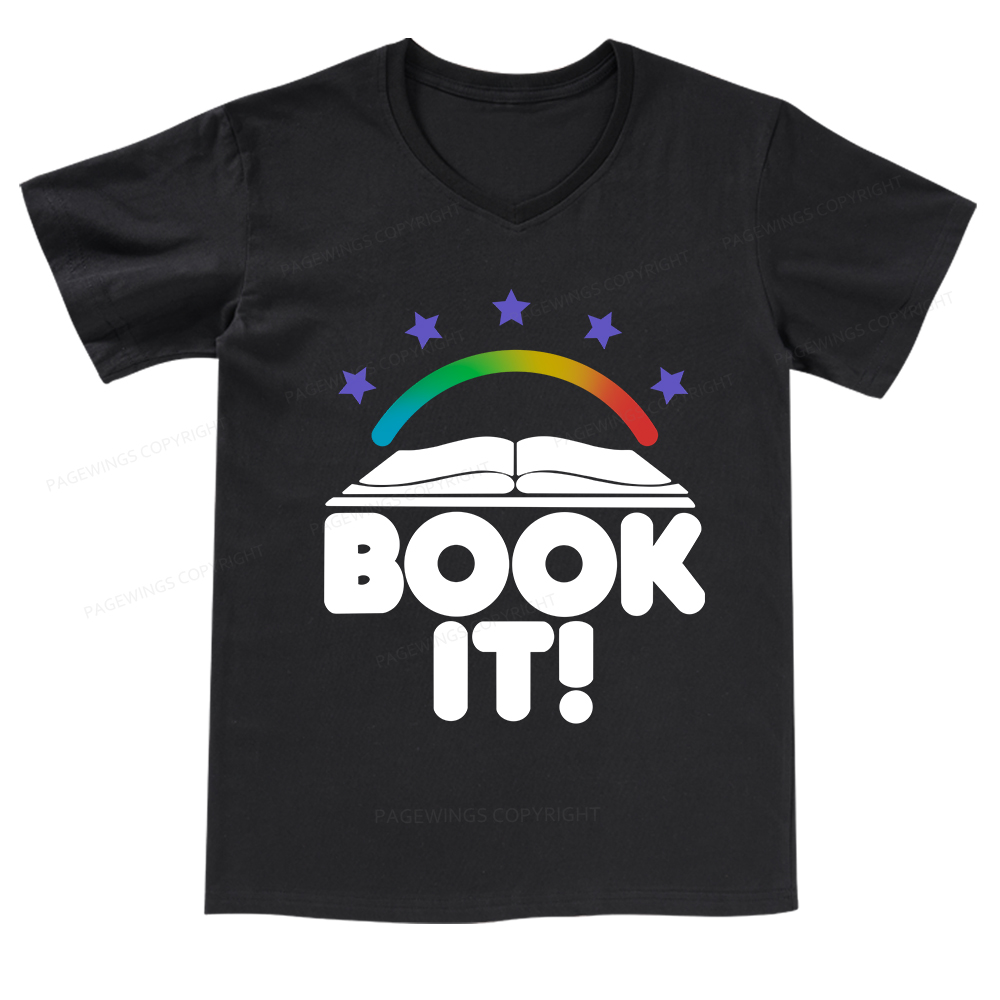 Pagewings Book It V-neck T-shirt