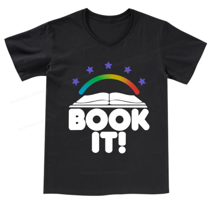 Pagewings Book It V-neck T-shirt