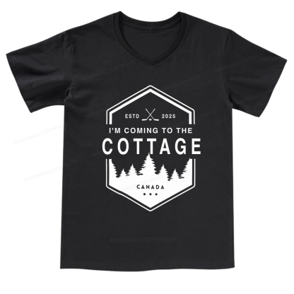 Pagewings Coming To The Cottage V-neck T-shirt