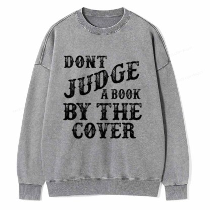 Pagewings Dont Judge a book by the Cover on Unisex Baseball T-Shirt Unisex Washed Sweatshirt